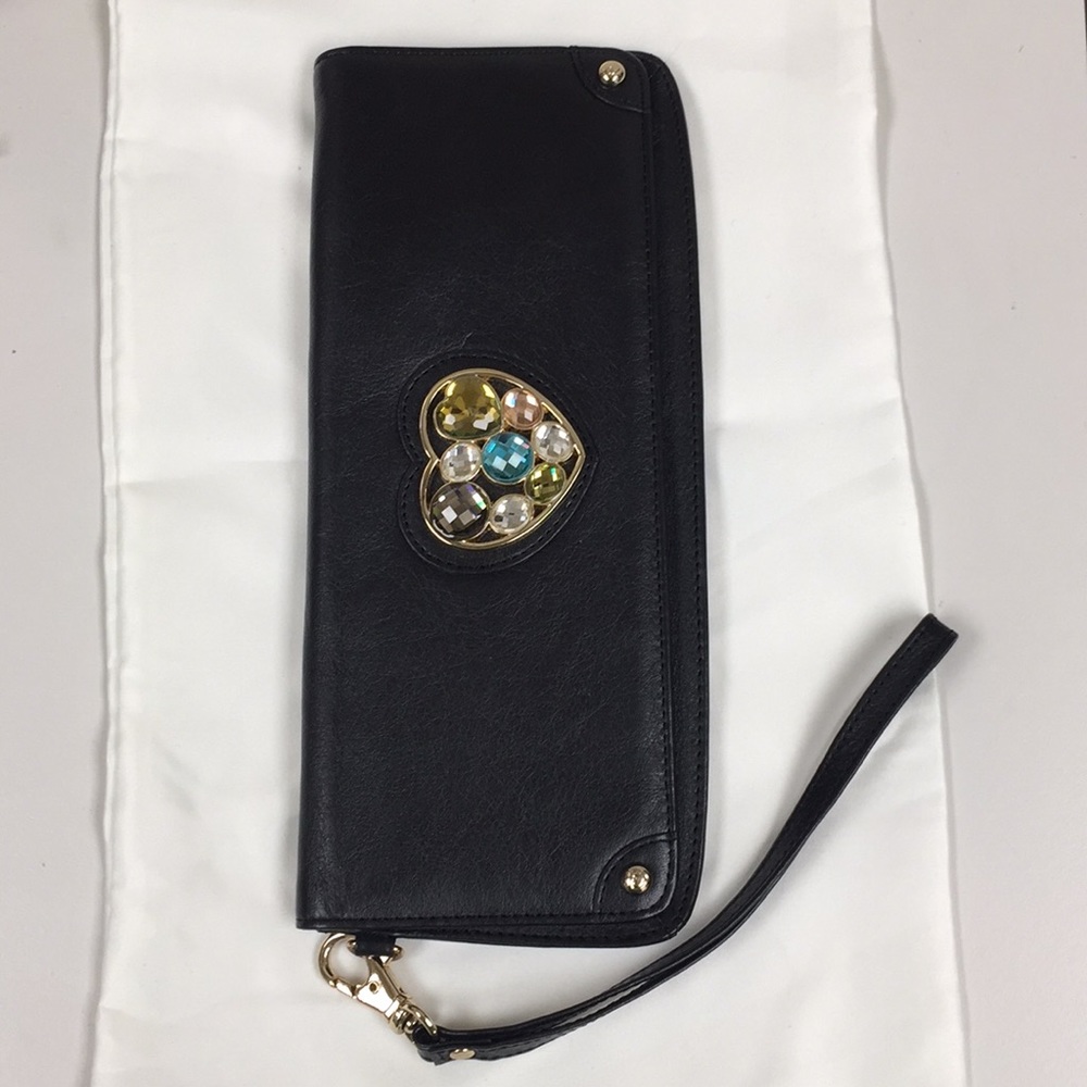 Lovcat Crystal Leather Wristlet Wallet Never Used